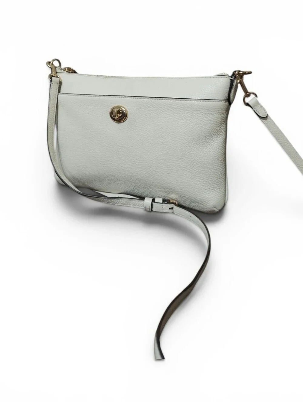 Coach Polly Leather Turnlock Crossbody W/ Gold Tone HW Gently Loved Made In 2020